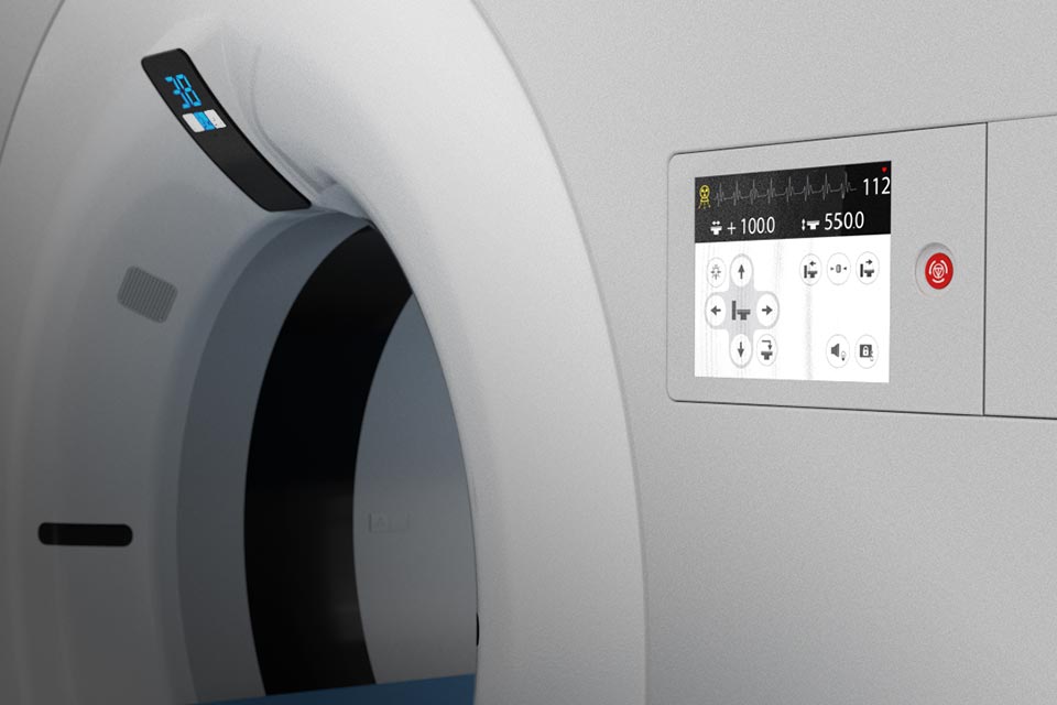 The Philips Spectral CT 7500 features a gantry touch-panel control