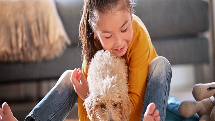 girl with a dog 