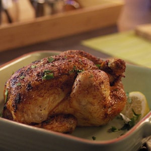Roasted chicken with honey and lemon